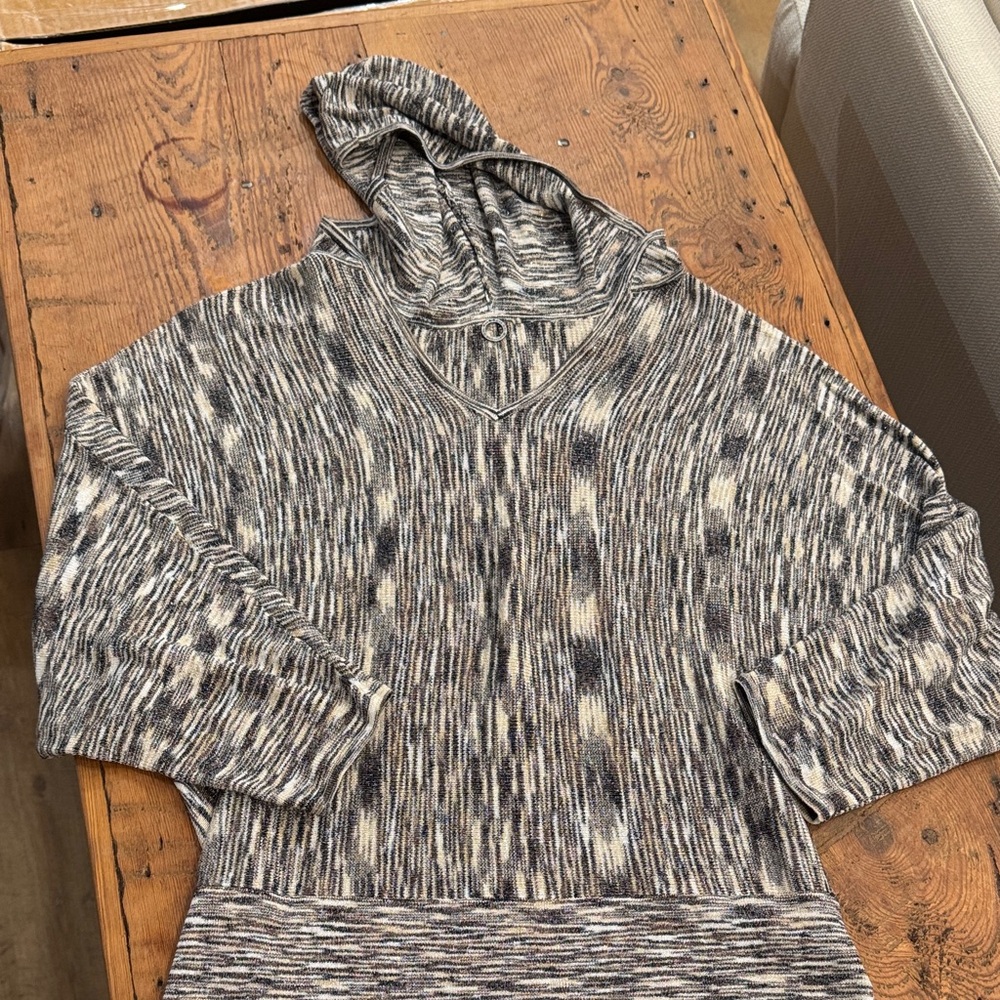One Girl Who Cozy Knit Hooded Sweater